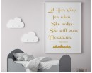 Let Her Sleep For When She Wakes - Baby Girl Nursery Room Decal 